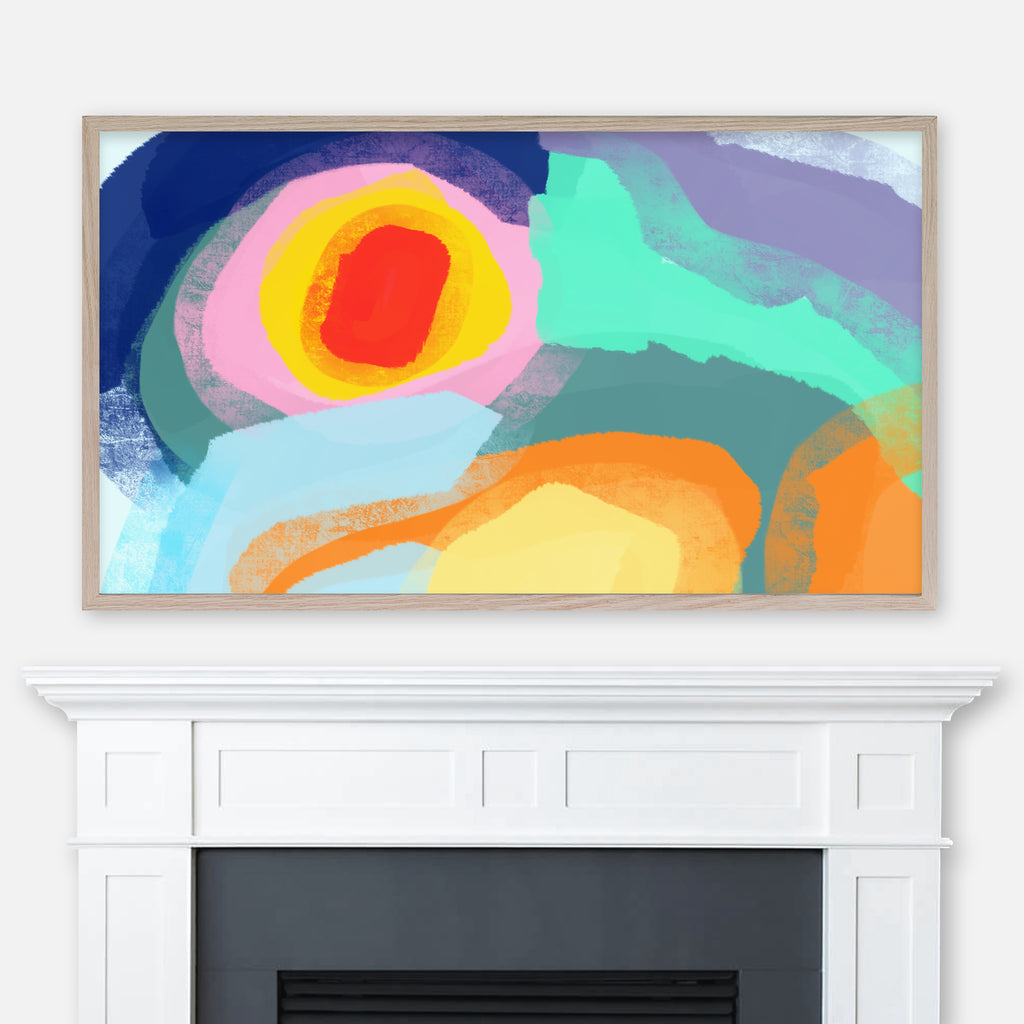 Sunny Summer Afternoon - Samsung Frame TV Art 4K - Bold Colorful Abstract Painting - Digital Download