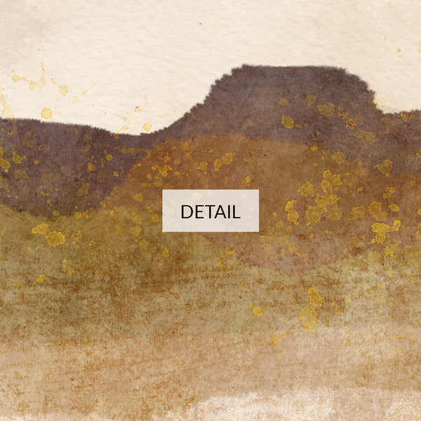 Golden Mist - Samsung Frame TV Art 4K - Abstract Desert Mountains Landscape - Neutral Earth Tones - Digital Download