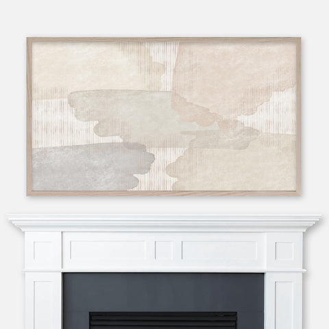 Quieter Times - Samsung Frame TV Art 4K - Neutral Abstract Painting - Soothing Boho Minimalist Decor - Digital Download