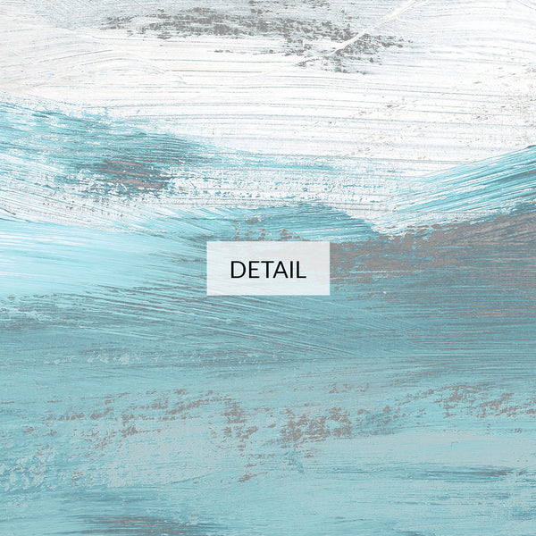 Turquoise Noise - Abstract Ocean Waves Painting - Samsung Frame TV Art - Digital Download - Aqua Blue Gray White - Modern Coastal Decor
