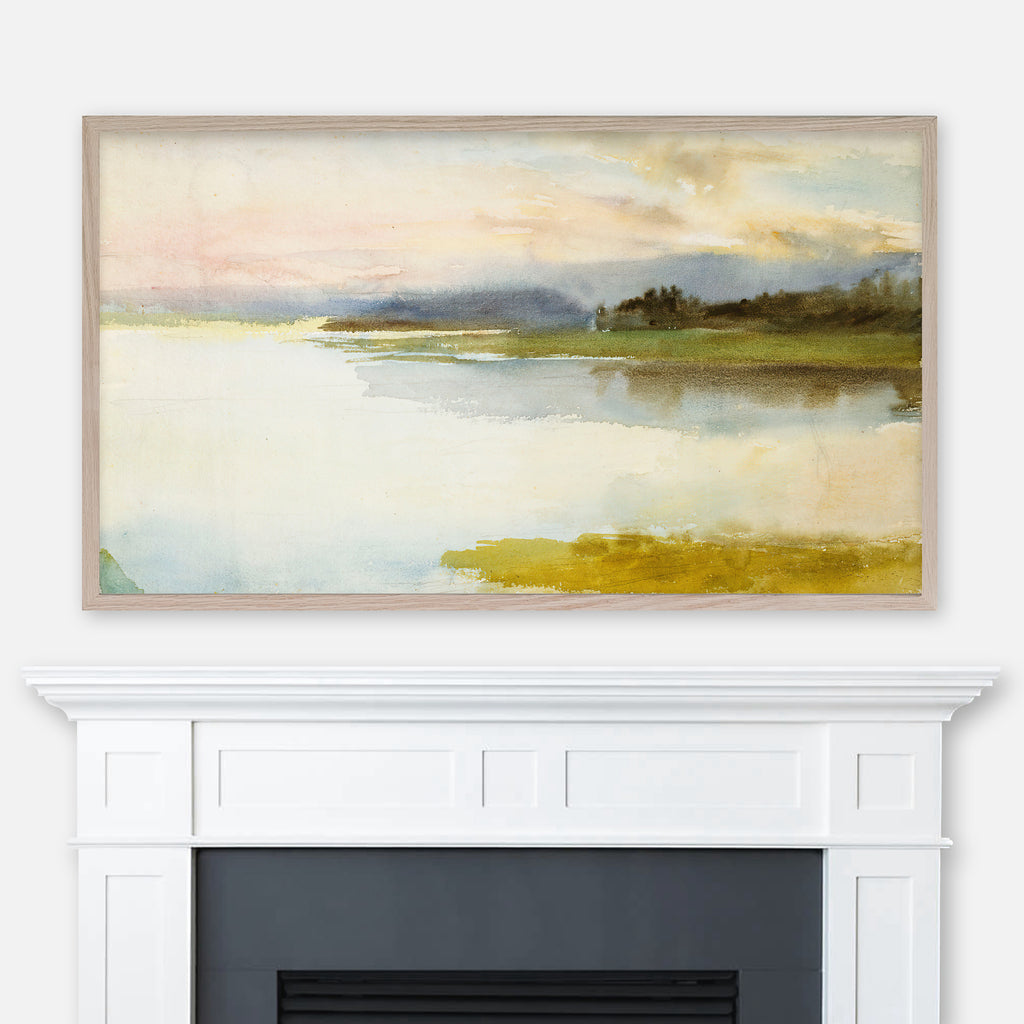 Albert Edelfelt Watercolor Painting - Seashore in the Evening - Abstract Landscape- Samsung Frame TV Art 4K - Digital Download