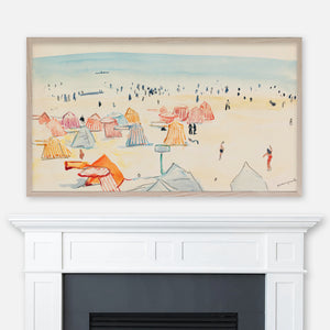 Albert Marquet Watercolor Painting - Plage Des Sables D’Olonne - Samsung Frame TV Art 4K - Summer Beach Landscape - Digital Download