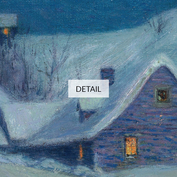 Birge Harrison Landscape Painting - Winter’s Cabin at the Curve - Samsung Frame TV Art 4K - Digital Download