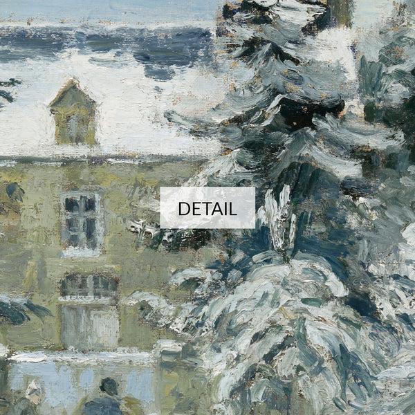 Camille Pissarro Painting - Piette's House at Montfoucault - Samsung Frame TV Art - Digital Download - Country Winter Landscape