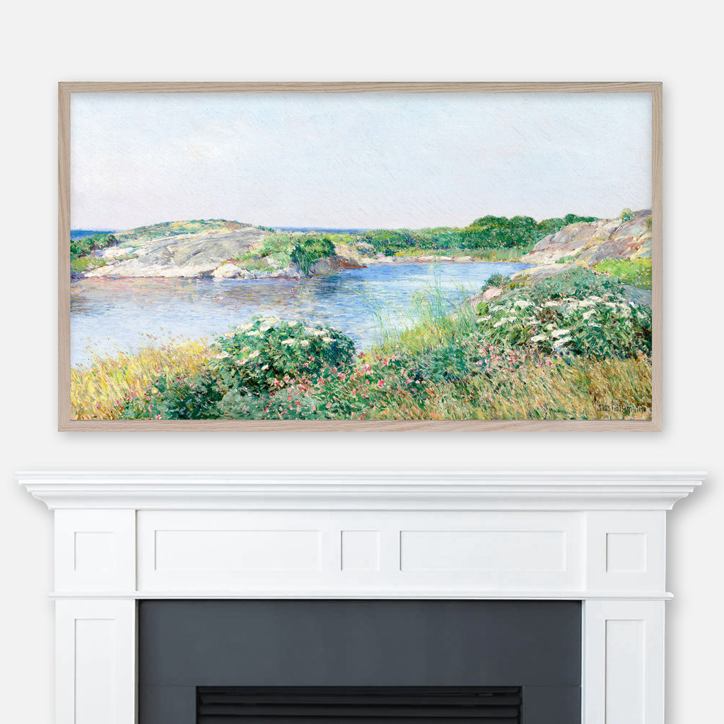 Childe Hassam Painting - The Little Pond, Appledore - Impressionist New England Coastal Landscape  - Samsung Frame TV Art 4K - Digital Download