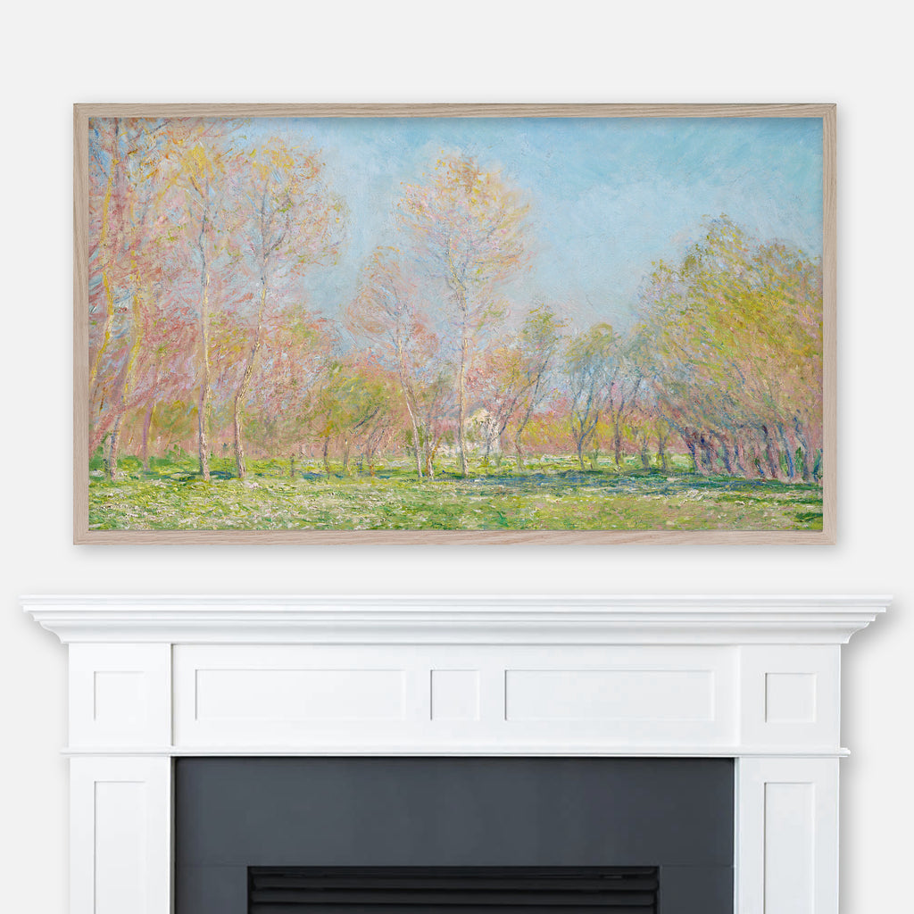 Claude Monet Landscape Painting - Spring in Giverny - Samsung Frame TV Art - Digital Download