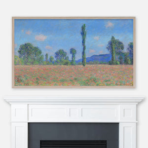 Claude Monet Landscape Painting - Poppy Field (Giverny) - Samsung Frame TV Art - Digital Download