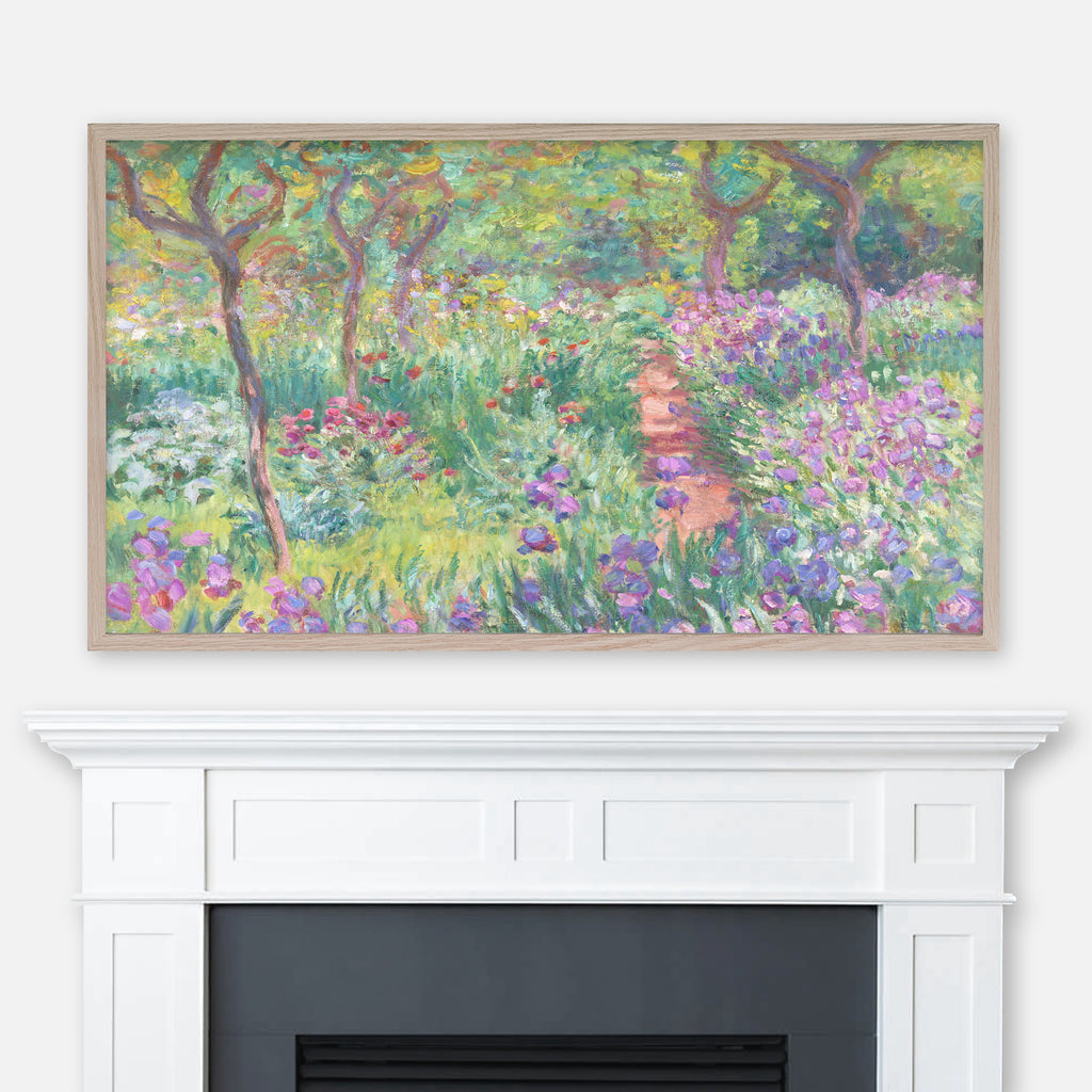 Claude Monet Landscape Painting - The Artist’s Garden in Giverny - Samsung Frame TV Art - Digital Download