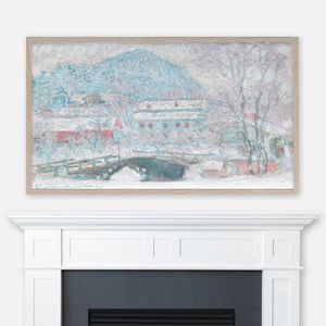 Claude Monet Winter Landscape Painting - Sandvika, Norway - Samsung Frame TV Art 4K - Digital Download