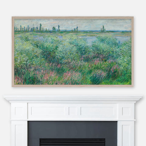 Claude Monet Landscape Painting - Berges De La Seine Près De Vétheuil - Samsung Frame TV Art - Digital Download