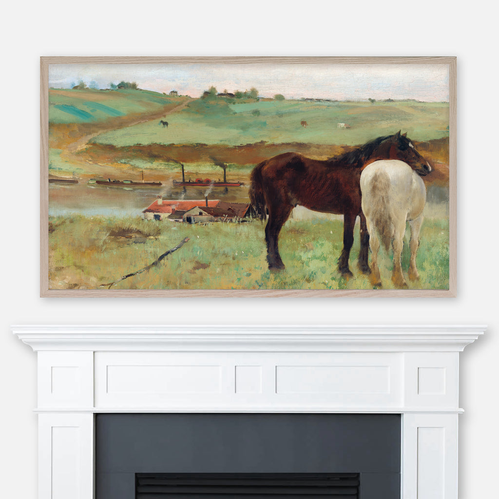 Edgar Degas Landscape Painting - Horse in a Meadow - Samsung Frame TV Art - Digital Download