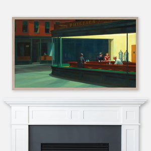 Edward Hopper Painting - Nighthawks - Samsung Frame TV Art 4K - Urban Landscape - Digital Download