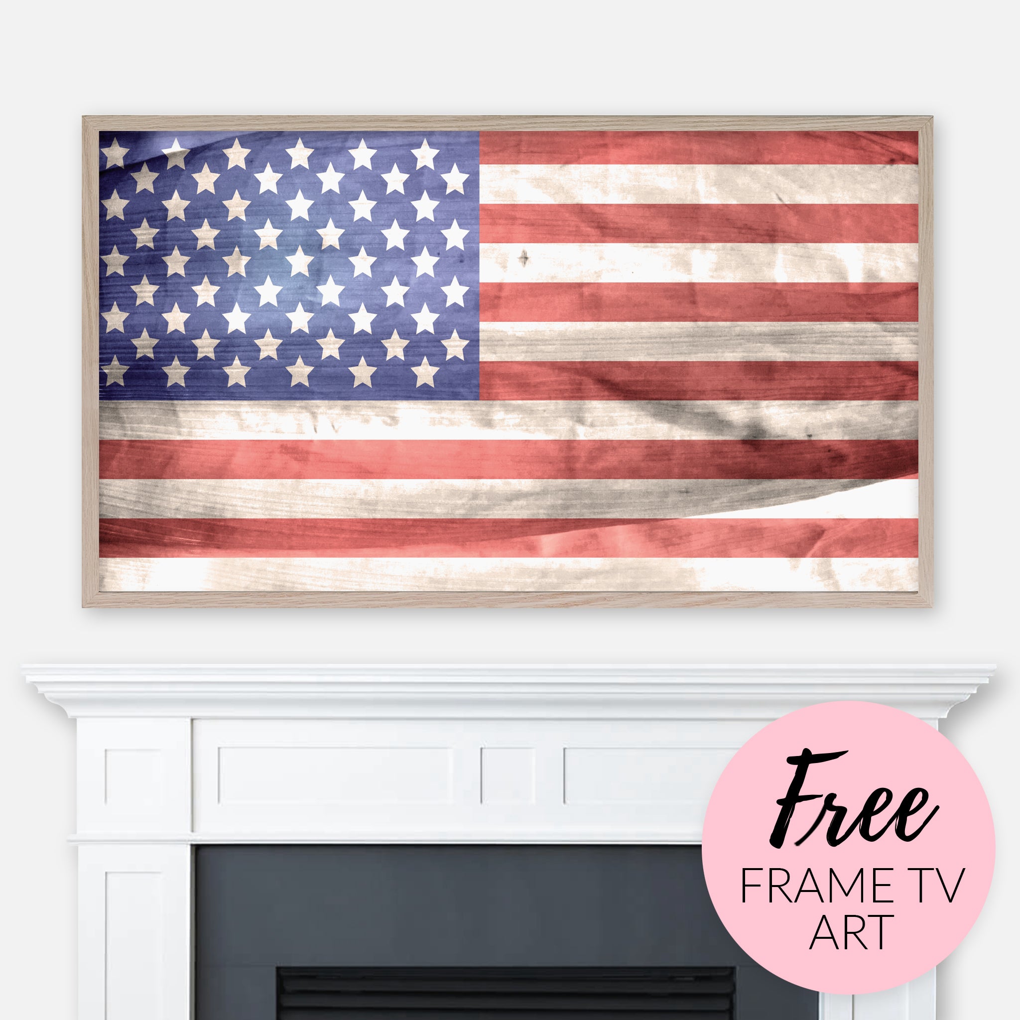 Free 4th of July Samsung Frame TV Art Digital Download 4K - Vintage American Flag - Patriotic USA - Independence Day - Memorial Day