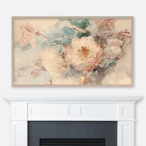 Franz Bischoff Watercolor Painting - Bouquet of Roses - Samsung Frame TV Art 4K - Digital Download