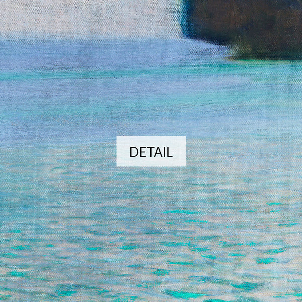 Gustav Klimt Painting - Attersee - Samsung Frame TV Art - Digital Download - Turquoise Blue Beach Landscape - Coastal Lake Decor