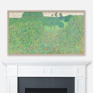 Gustav Klimt Landscape Painting - Poppy Field (Blühender Mohn Mohnwiese) - Samsung Frame TV Art 4K - Digital Download