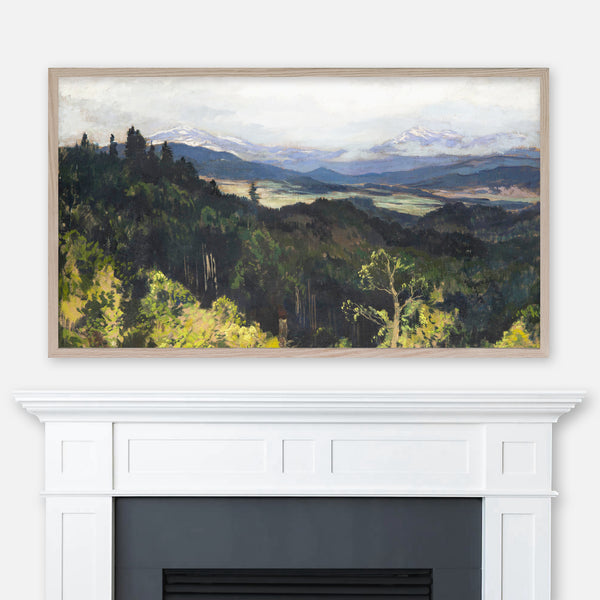 Gustav Macoun Mountain Landscape Painting - Spring in the Foothills - Samsung Frame TV Art 4K - Digital Download