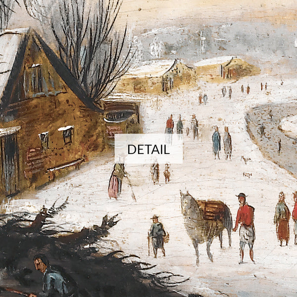 Gijsbrecht Leytens Painting - Winter Landscape - Samsung Frame TV Art 4K - Antique Vintage Village Scene - Digital Download