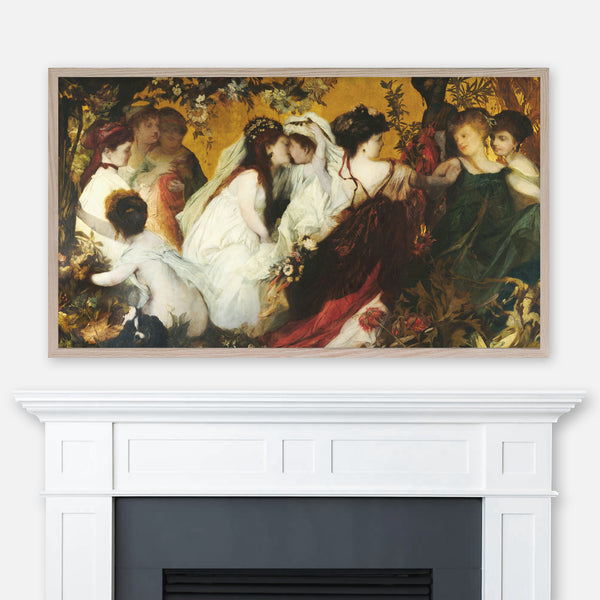 Hans Makart Painting - Modern Amoretti - Samsung Frame TV Art 4K - Women Love - Digital Download