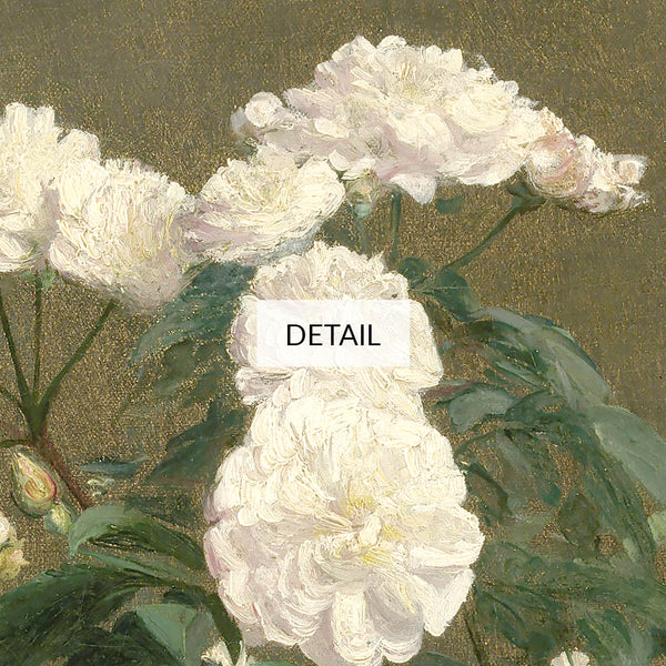 Henri Fantin-Latour Painting - Still Life of White Roses - Samsung Frame TV Art 4K - Flowers Floral Decor - Digital Download
