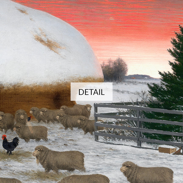 Horatio Shaw Farmhouse Landscape Painting - Barnyard In Winter - Samsung Frame TV Art 4K - Digital Download