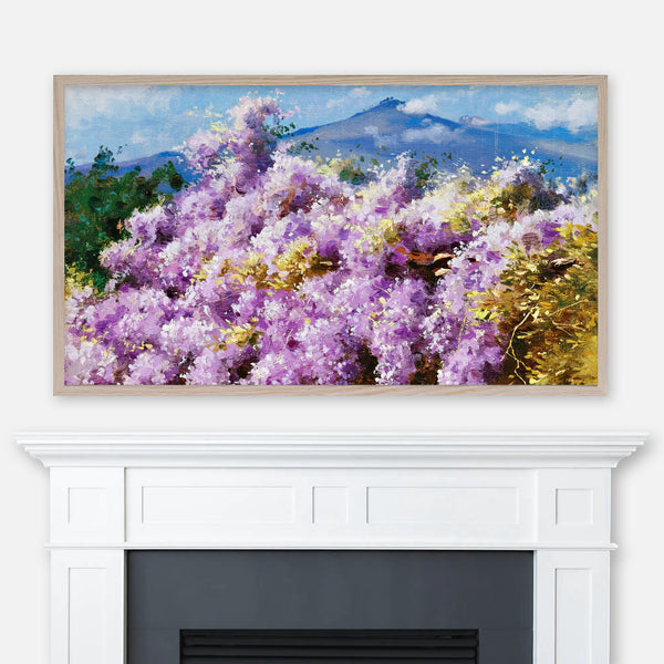 Iosif Evstafevich Krachkovsky Landscape Painting - Wisteria In Bloom - Samsung Frame TV Art 4K - Floral Spring Summer - Digital Download