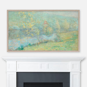John Henry Twachtman Painting - Misty May Morn - Impressionist Spring Landscape  - Samsung Frame TV Art 4K - Digital Download