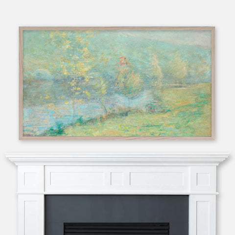 John Henry Twachtman Painting - Misty May Morn - Impressionist Spring Landscape  - Samsung Frame TV Art 4K - Digital Download