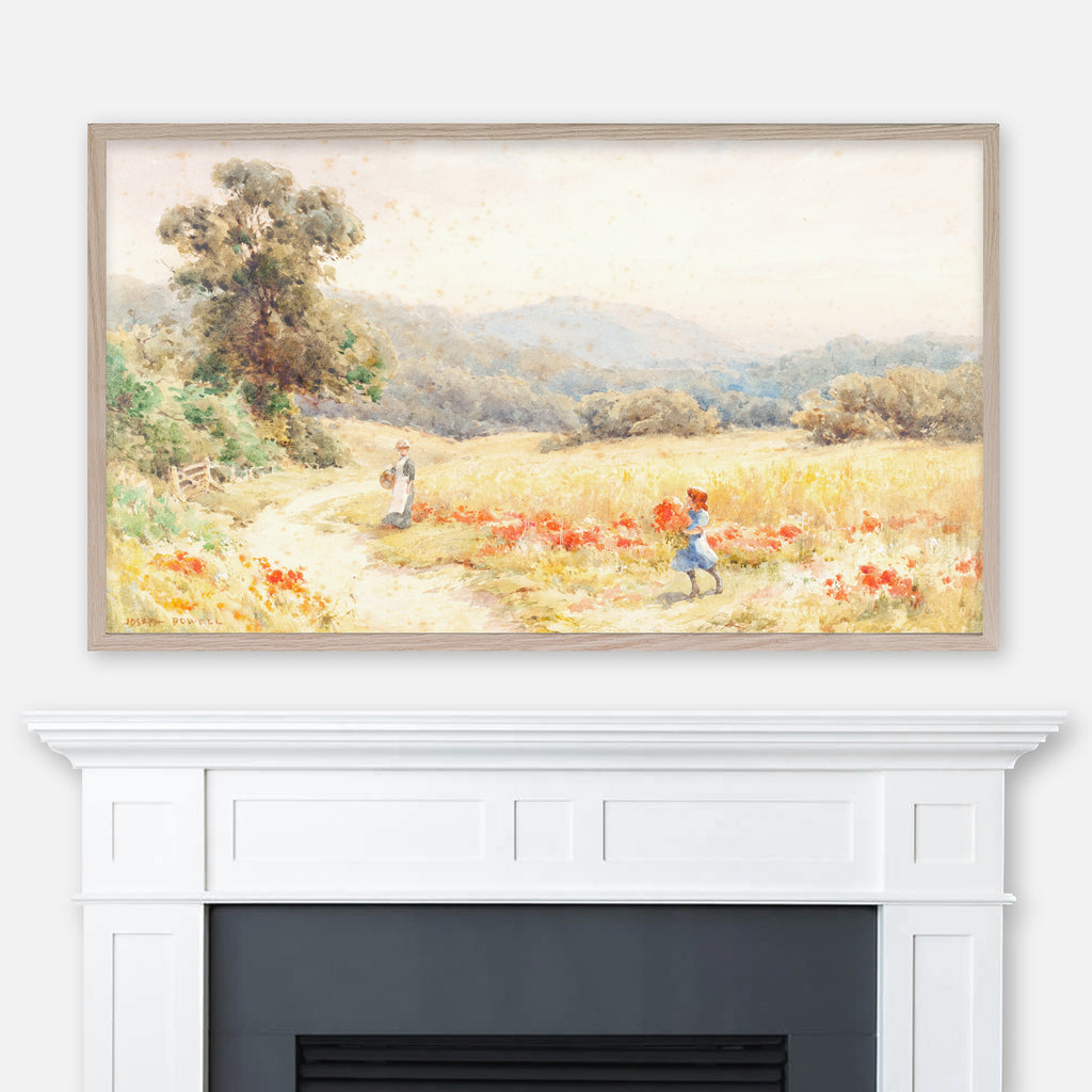 Joseph Rubens Powell Watercolor Landscape Painting - Summer - Samsung Frame TV Art 4K - Digital Download