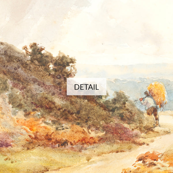 Joseph Rubens Powell Watercolor Landscape Painting - Autumn - Samsung Frame TV Art 4K - Digital Download