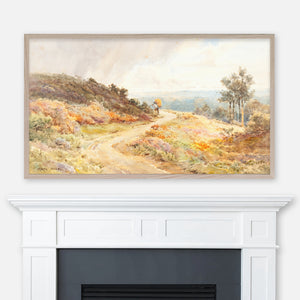 Joseph Rubens Powell Watercolor Landscape Painting - Autumn - Samsung Frame TV Art 4K - Digital Download