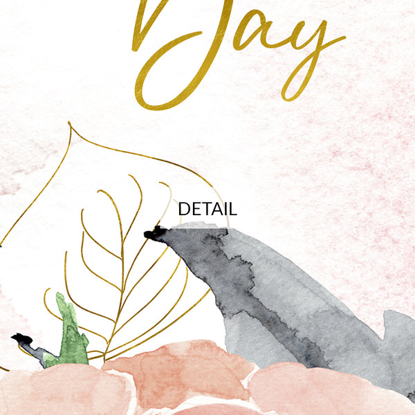 Happy Mother's Day - Samsung Frame TV Art 4K - Digital Download - Gold Pink Beige Watercolor Floral Bloom Background