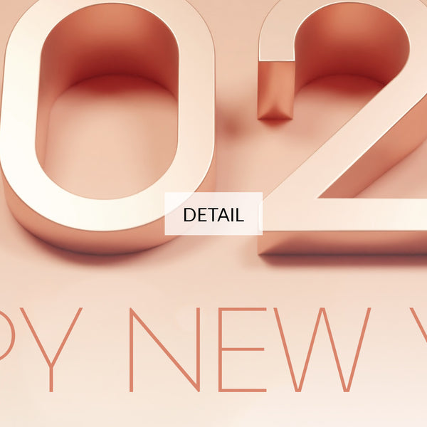 2023 Happy New Year Samsung Frame TV Art 4K - Rose Gold 3D Numbers & Typography on Blush & Sparkling Lights Background - Digital Download
