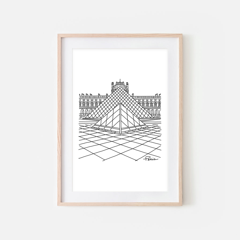 Louvre Black And White