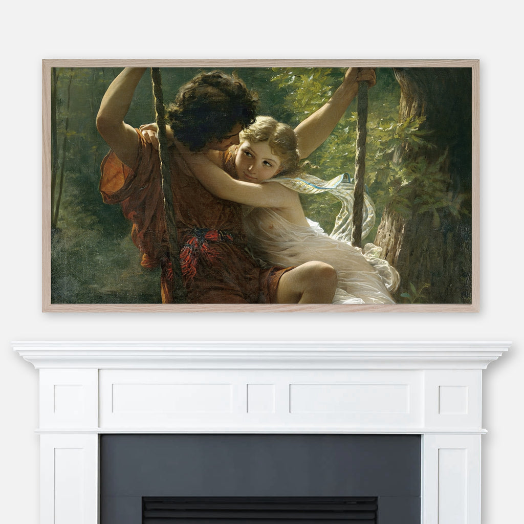Pierre-Auguste Cot Painting - Springtime - Samsung Frame TV Art 4K - Young Couple in Love on a Swing - Valentine’s Day Decor - Digital Download