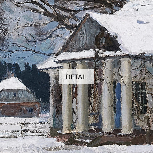 Stanislav Yulianovich Zhukovsky Landscape Painting - A Country House at Dusk in Winter - Samsung Frame TV Art 4K - Digital Download