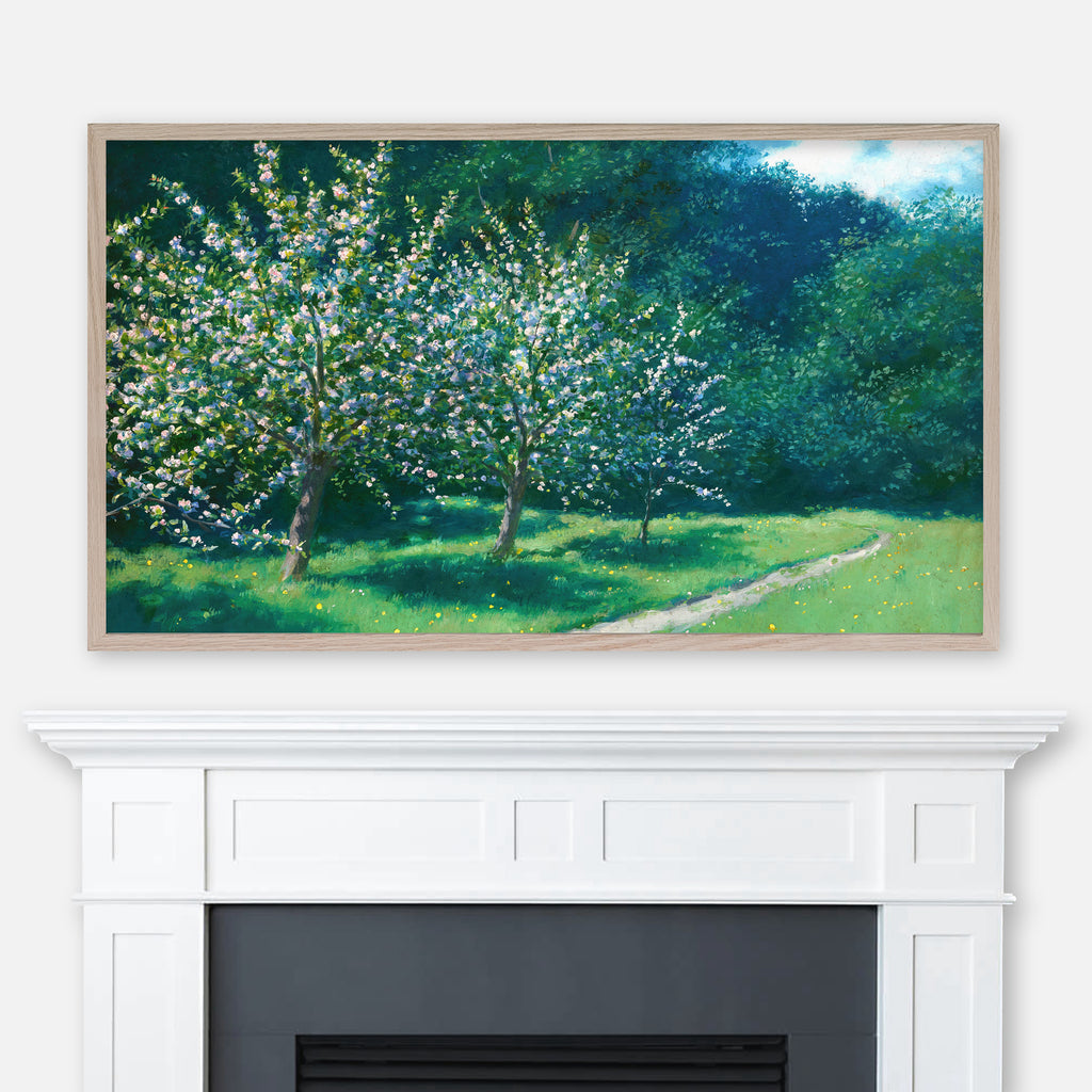Stanisław Witkiewicz Landscape Painting - Apple Trees in Bloom - Samsung Frame TV Art - Digital Download