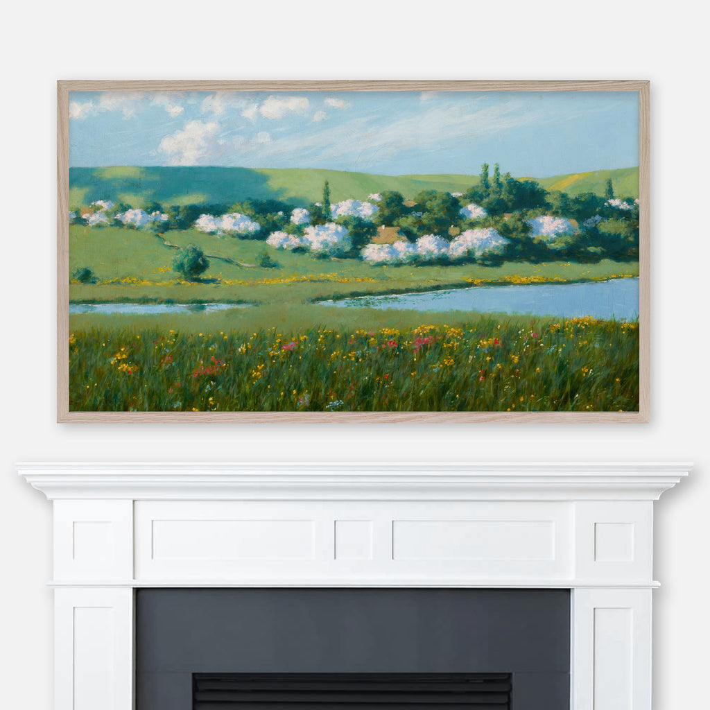Stanisław Witkiewicz Painting - Spring Landscape with a Pond - Samsung Frame TV Art - Digital Download