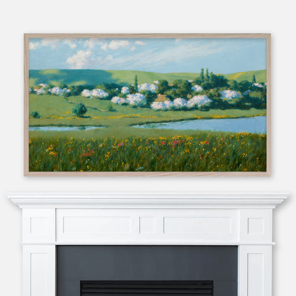 Stanisław Witkiewicz Painting - Spring Landscape with a Pond - Samsung Frame TV Art - Digital Download