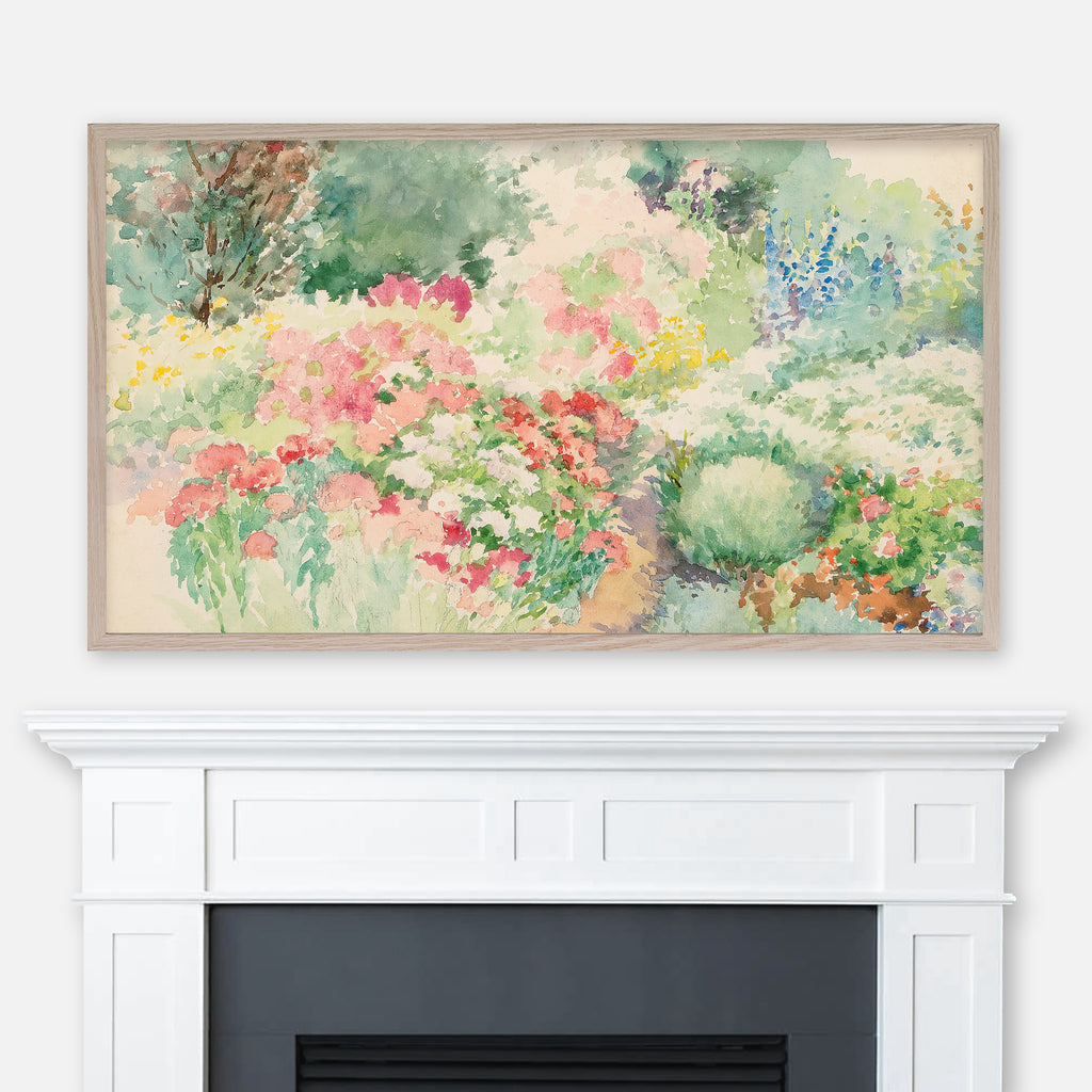 Theodore Earl Butler Watercolor Painting - Flower Garden - Spring Summer Landscape - Samsung Frame TV Art 4K - Digital Download