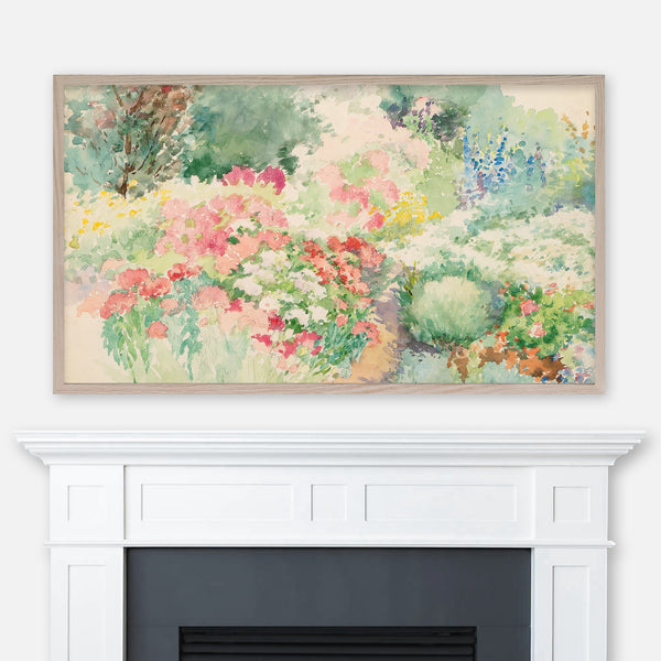Theodore Earl Butler Watercolor Painting - Flower Garden - Spring Summer Landscape - Samsung Frame TV Art 4K - Digital Download