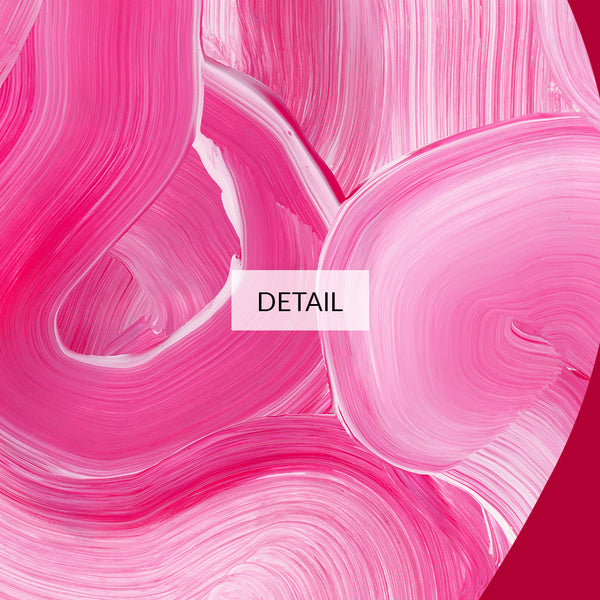 Valentine’s Day Samsung Frame TV Art 4K - Large Painted Heart Close-Up - Pink Abstract Swirl Waves on Red Background - Digital Download