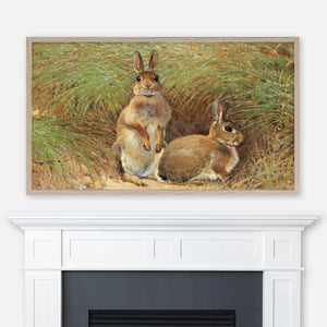 Victor Stoetzner Lund Painting - Rabbits - Samsung Frame TV Art 4K - Digital Download