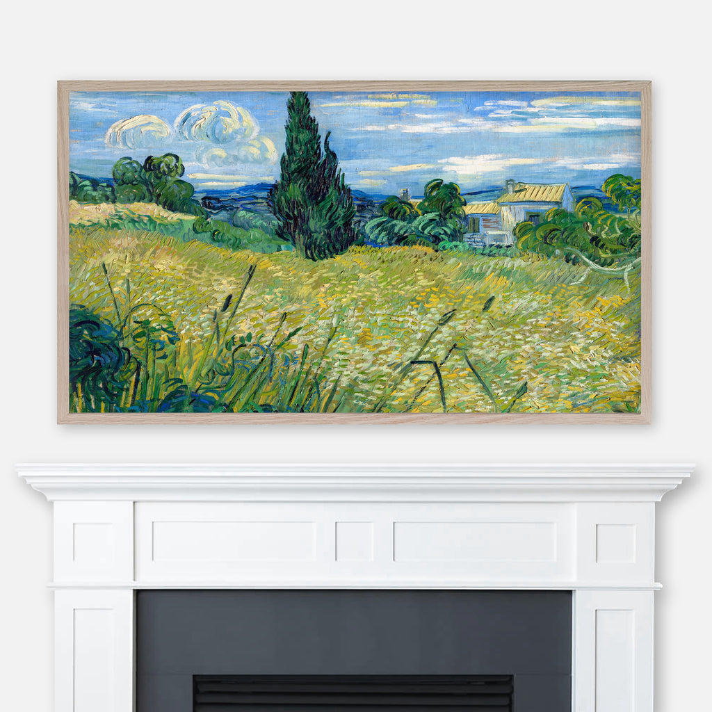 Vincent Van Gogh Landscape Painting - Green Wheat Field with Cypress - Samsung Frame TV Art - Digital Download