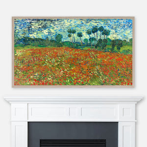Vincent Van Gogh Landscape Painting - Poppy Field - Samsung Frame TV Art - Digital Download