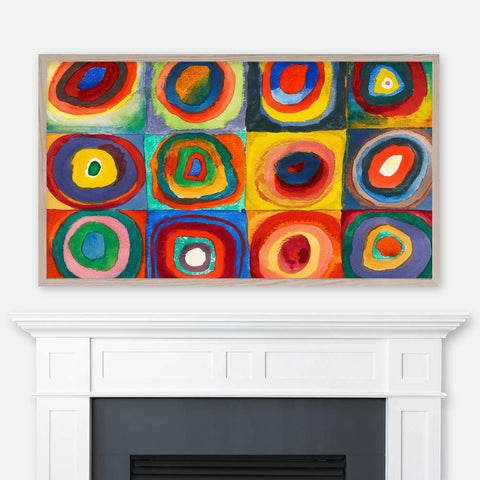 Wassily Kandinsky Painting - Squares with Concentric Circles - Samsung Frame TV Art 4K - Colorful Abstract - Digital Download