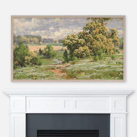 William Henry Holmes Landscape Painting - Chestnut Trees In Bloom - Samsung Frame TV Art - Digital Download