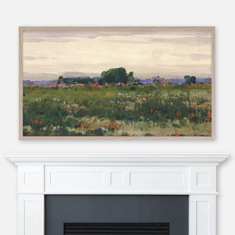 William Henry Holmes Watercolor Landscape Painting - Michigan - Samsung Frame TV Art - Digital Download