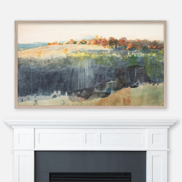 Winslow Homer Landscape Painting - Valley and Hillside, Adirondacks - Fall Decor - Samsung Frame TV Art 4K - Digital Download