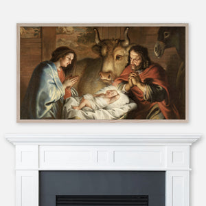The Nativity - Vintage Painting by Jan Erasmus Quellinus - Christmas Samsung Frame TV Art 4K - Digital Download